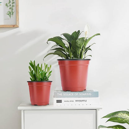 VIVOSUN 100 Pcs 4 Inch Plastic Plant Nursery Pots, Seed Starting Pot, Flower Plant Container for Seedlings, Cuttings, Transplanting