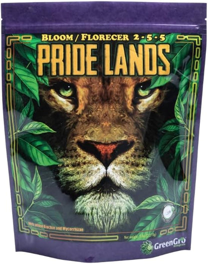 Pride Lands Premium Organic Bloom Fertilizer with NO Fillers, Bigger Buds and Flowers, Brighter Plants with Our Complete Bloom Nutrients, Recharge Soil and Boost Growth with Optimal Blend of NPK, 5 lb
