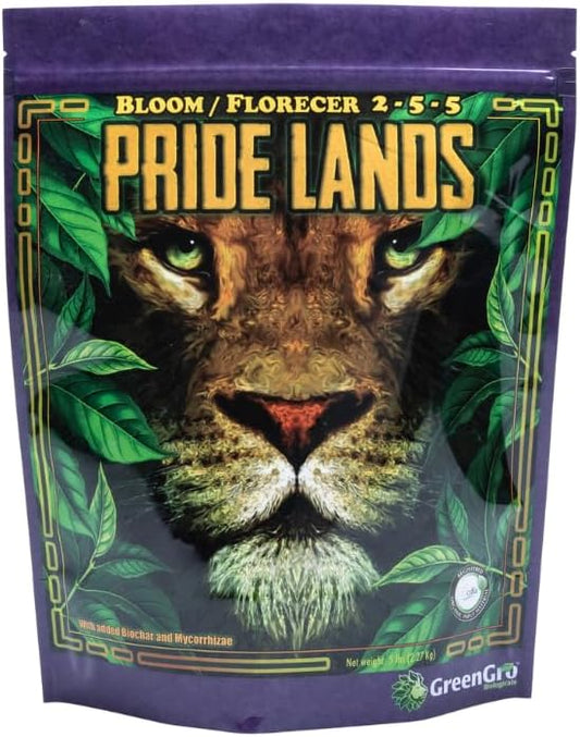 Pride Lands Premium Organic Bloom Fertilizer with NO Fillers, Bigger Buds and Flowers, Brighter Plants with Our Complete Bloom Nutrients, Recharge Soil and Boost Growth with Optimal Blend of NPK, 5 lb