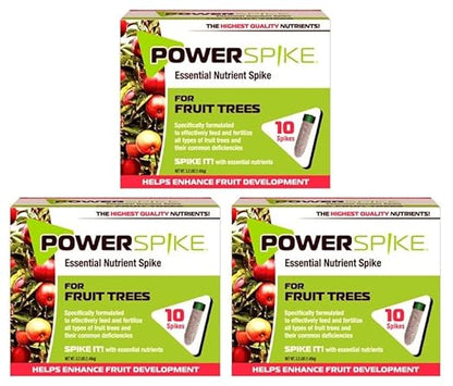 for Fruit Trees. Essential Nutrient Spike formulated to Feed All Types of Fruit Trees (Apple, Peach, Orange, Lemon, Lime, etc.) and Address Common Deficiencies (30 Spikes - 9.6 Lbs)