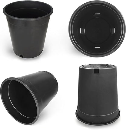 HOSTIC 5 Gallon Flexible Nursery Pots Gallon Pot with Drainage Holes Plastic Plant Container Suitable for Indoor Outdoor Vegetables Flowers Plants 10 PCS