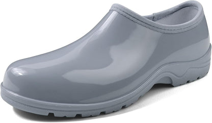 DKSUKO Waterproof Garden Shoe for Women Outdoor Slip-On Rain Boots Short Ankle Work Shoes and Garden Clogs with Comfort Insole