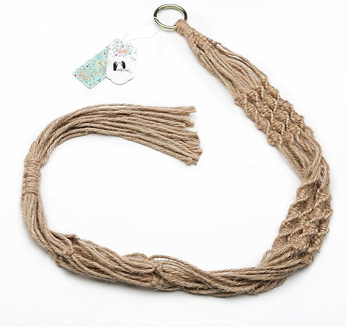 Mkono Set of 3 Macrame Plant Hangers Indoor Jute Hanging Planter Basket Classic Style and No Tassels Style, 35"/40"