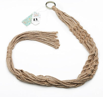 Mkono Set of 3 Macrame Plant Hangers Indoor Jute Hanging Planter Basket Classic Style and No Tassels Style, 35"/40"