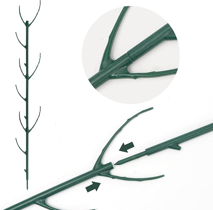 Stackable Twig, 5 Pack Plant Support Frame & Plant Cage Support Rings for Sphagnum, Twig Trellis for Indoor Outdoor Plants Potted Plants Flower Other Climbing Plants