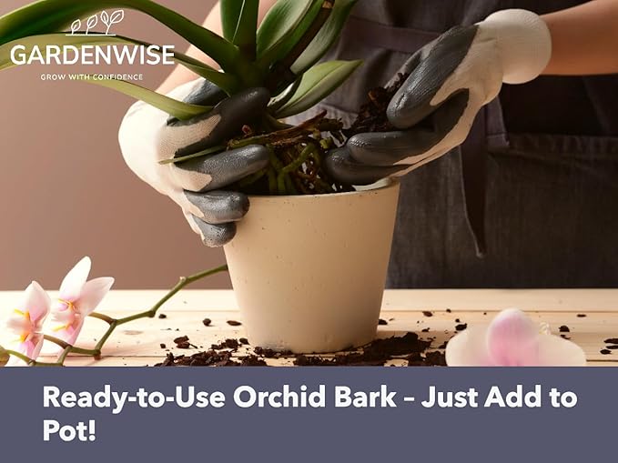 Premium Orchid Bark for Potting Mix – Ready-to-Use Pine Bark for Indoor Plants, Orchid Repotting & Soil Mix Creation, Ideal Orchid Medium (10 quarts)