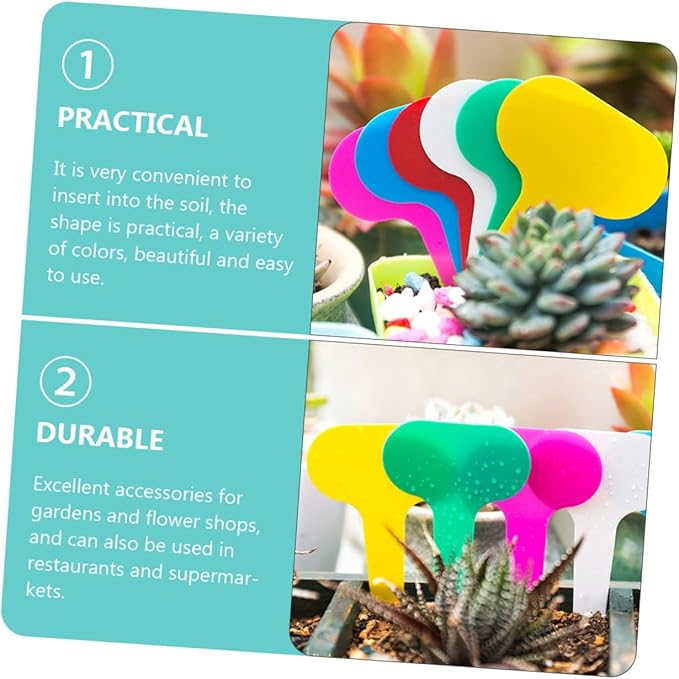 200pcs Type Plant Labels PVC Garden Markers for Easy Plant Identification Nurseries Greenhouses and Outdoor Gardens