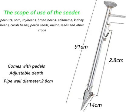 Seed Sower Gardening Tools Fertilizer Applicator Manual Seeder Vegetable Seeder Planter,Sowing and Fertilization,for Agriculture Garden