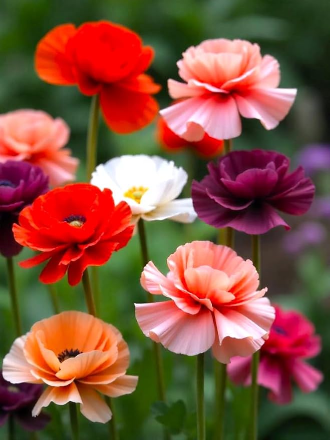 Seeds Double Poppy Mix 1000+ Seeds to Grow Multicolor Double Bloom Poppies