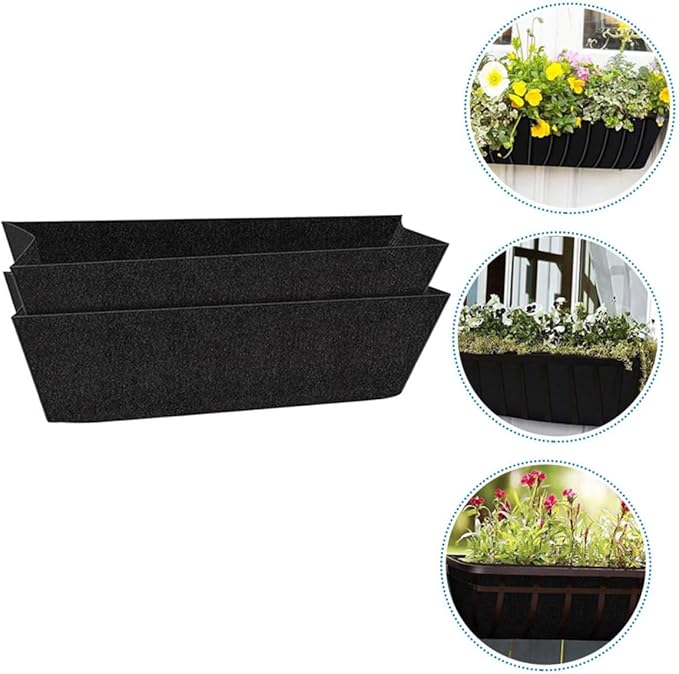 SUPVOX Hanging Planter Liner Felt Basket Inserts Non-Woven Fabric Pot Liner for Balcony Garden Plant Supplies 22X8X7 Inches