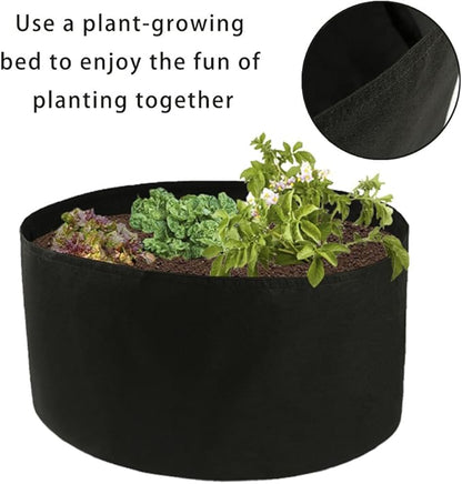 Toyfun 100 Gallon Grow Bags Extra Large Fabric Raised Planting Bed Round Raised Planter Garden Bed Bag Durable Felt Fabric Planter Pot for Herb Flower Vegetable Plants