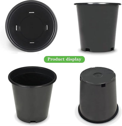 Planter Nursery Pots 1.6 Gallon Pots for Plants, Injection Molded Plastic Nursery Pots, Plant Container 1.6 Gal 10-Pack