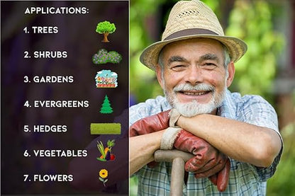 Gardenera 6-6-6 All-Purpose Professional Plant Food Fertilizer | Ideal for Winter Care & Spring Feeding, Perfect Balanced NPK for Indoor and Outdoor Plants [8 OZ]