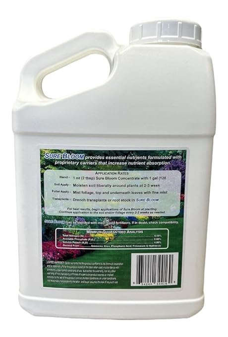 Sure Bloom Concentrated Plant Nutrition, 8-6-4 Formula, 1 Gallon Plant Food for Indoor and Outdoor Plants