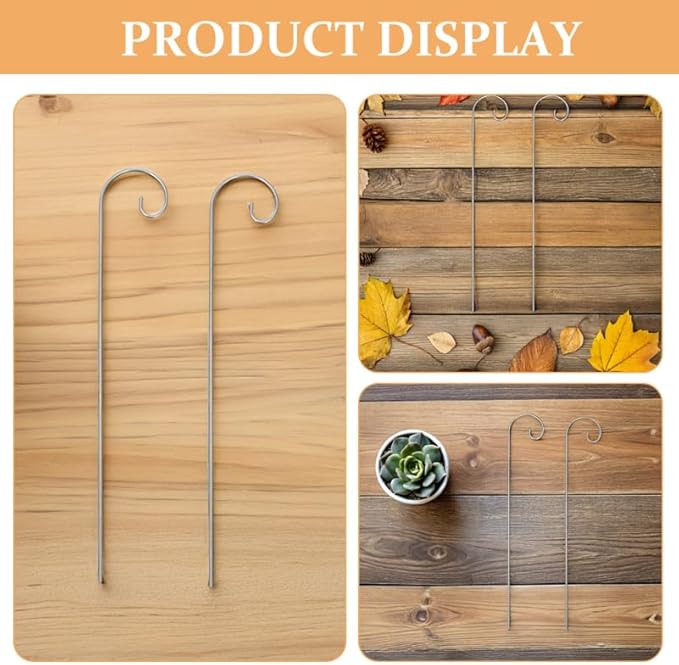 VICASKY 20 Pack Shepherd Hooks for Garden - 8" & 12" Dual Height Set (200mm & 300mm), Metal Plant Hanger Stakes for Outdoor Hanging Baskets, Bird Feeders, Solar Lights, Lanterns & Wedding Decor
