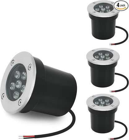 Low Voltage In-Ground LED Well Lights Landscape Lighting 6W 12V 24V Outdoor Landscape Light Waterproof IP67 Pathway Driveway Deck Step Fence Garden Lights