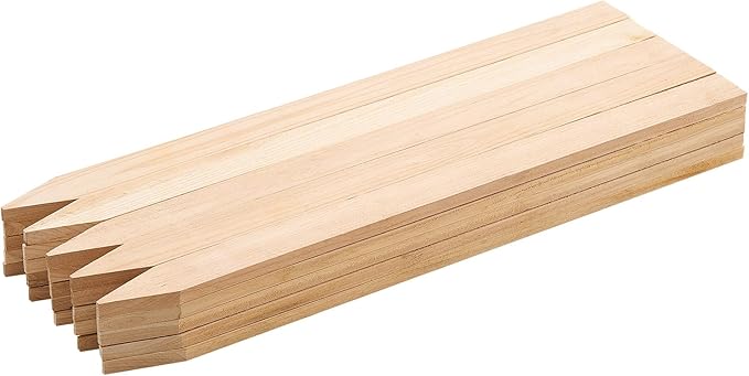 VEVOR Wooden Garden Stakes, 25 Pcs 24 x 0.5 x1.5 in Survey Grading Stakes, Garden Ground Stake with Sharp Point, Fir Wood Plant Support Stake, Sign Posts for Silt Fence Backyard Boundaries Baselines