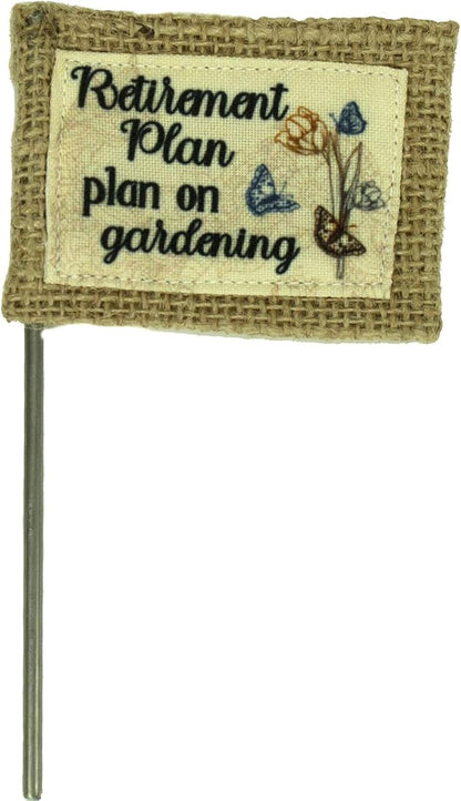 Abbey & CA Gift Retirement Plan Flag Flower Pick