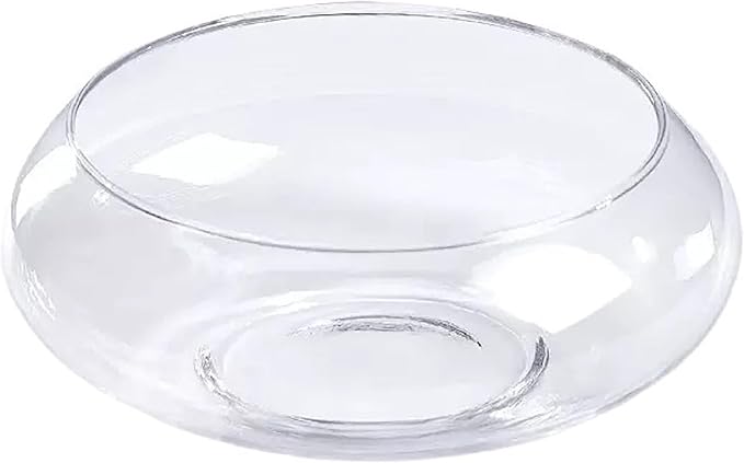 1 PCS Large Lotus Bowl Planter Round Lotus Bowl Glass Lotus Flower Bowl Lotus Bowls for Planting in Water Indoors Applicable to Bonsai Bowl Lotus Flower Hydroponic Plant Home Decor (9.8IN)