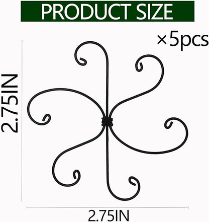 Monstera Plant Stem Support Set - 2.75x2.75 inches 5 Durable Fishbone Design Stabilizers for Indoor Climbing Plants - Perfect Leaf Holders & Gifts for Plant Lovers