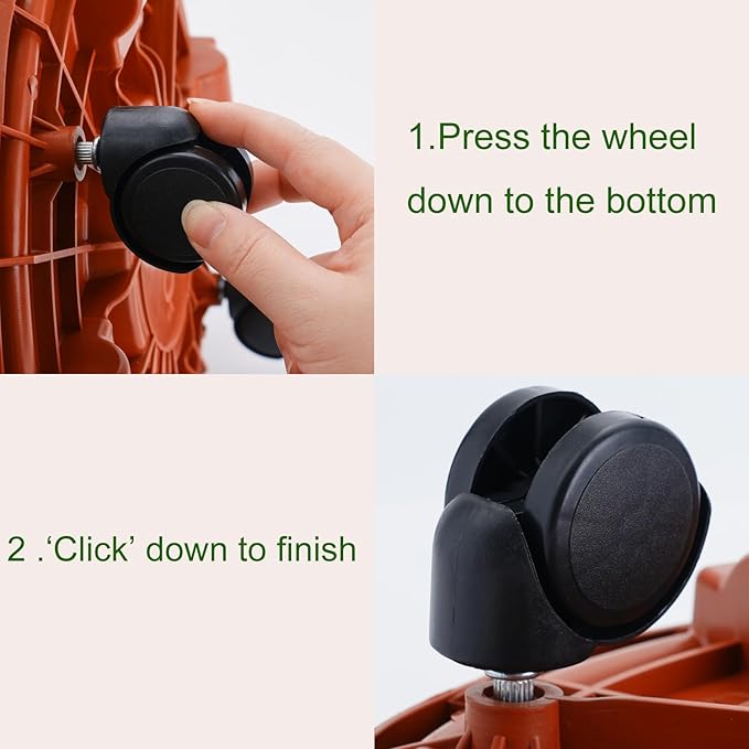 13” Plant Caddy with Wheels Round Rolling Plant Stand for Indoor and Outdoor Use, 200lbs Heavy Duty Rolling Dolly for Patio, Lawn & Garden
