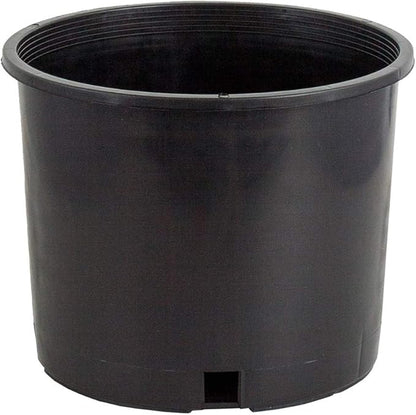 Pro Cal HGPK5PHD Round Circle 5 Gallon Wide Rim Durable Injection Molded Plastic Garden Plant Nursery Pot for Indoor or Outdoor (Set of 5)