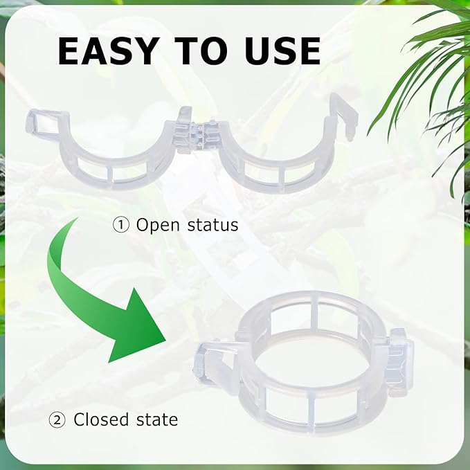 100PCS Plant Support Clips, Tomato Clips, Vine Clips for Climbing Plants to Prevent Tomatoes from Pinching or Falling Off