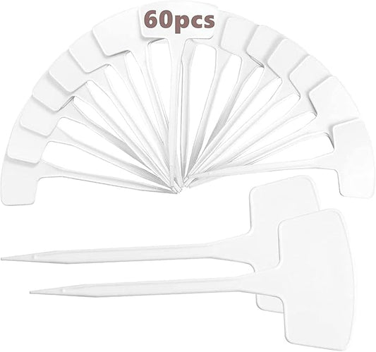 60 PCS 11 Inch Large Plant Labels, Waterproof Plastic Plant Tags, Lengthen T-Type Tags Nursery Garden Labels for Gardens, Greenhouses, Yards