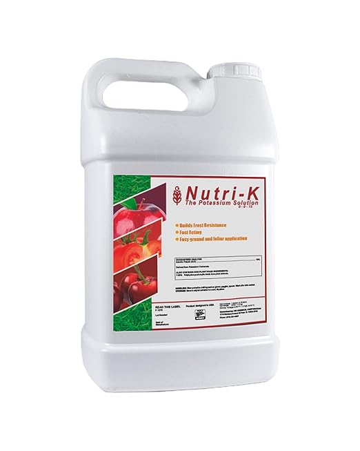 Nutri K Potassium Fertilizer for Plants - Enhances Flow & Uptake for Potting Soil Indoor Plants - Corrects Deficiencies & Prevents Blotchy Ripening in Fruits & Vegetables - 2.5 Gallons