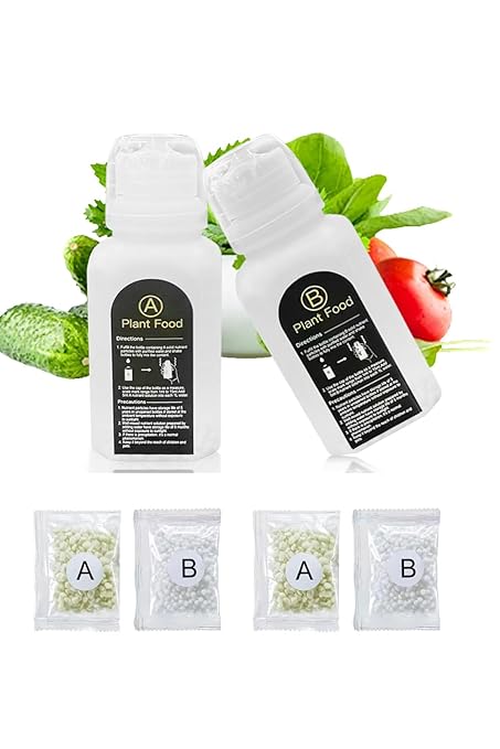 Plant Food Hydroponics Nutrients Supplies Hydroponic Growing System General A&B Plants Food for Vegetables Fruits Flowers Thrive - Indoor Herb Garden Plants Accessories
