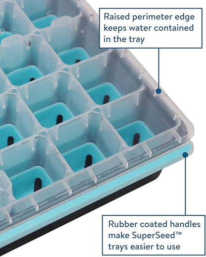 Burpee, 9 Quarts | Premium Organic Potting Natural Soil Mix Food & SuperSeed Seed Starting Tray | 36 Cell Reusable Seed Starter Tray