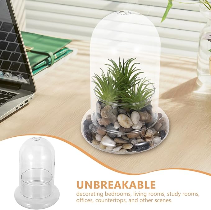 Hemoton Micro Landscape Ecological Bottle Terrarium Jar with 8Mm Hole Glass Plant Dome for Home Office Decoration and DIY Miniature Garden