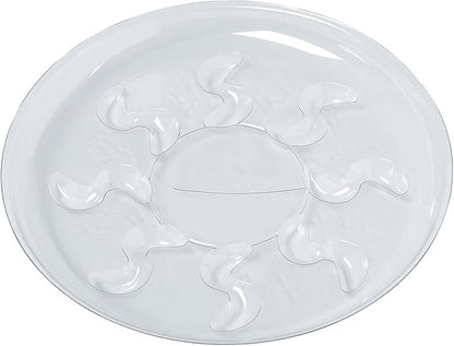 Idyllize 5 Pieces of 12 inch, Clear Thick Plastic Heavy Duty Sturdy Plant Saucer Drip Trays for pots (12")
