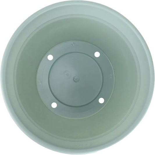 The HC Companies Mojave Garden Bowl Planter for Flowers - Shallow Planter with Drainage - Round Succulent Planter Pot for Indoors and Outdoors (12" Sage Green, Pack of 2)
