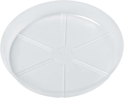 Idyllize 10 Pieces of 10 inch Clear Plastic Plant Saucer Drip Trays for pots (10")