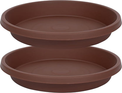 Plastic Plant Saucer Round 10 Inch Pack of 2 Thickened Drip Trays for Indoor Plants and Outdoor Pots
