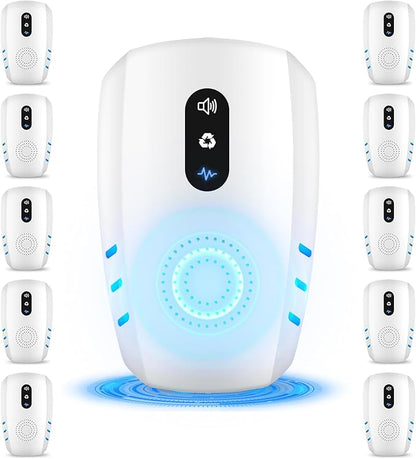 2026 Cvtayn Upgraded Ultrasonic Pest Repellent Indoor Insect Repeller,Pest Control,Repellent Roach,Mouse,Bugs,Mosquito,Mice,Spider, Ant,Rodent Repellent Ultrasonic Plugin,3 Mode Switching,10 Packs