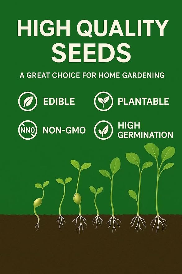 7000+ Green Purslane Seeds – 1 oz Non-GMO Heirloom Vegetable Seeds for Planting – Fast-Growing, High-Yield, Organic Garden Seeds for Outdoor Planting