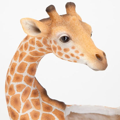 Bits and Pieces - Giraffe Planter - Yard Decorations - Wildlife Animal Urn for Plants - Indoor/Outdoor Decoration - Safari Inspired Yard Art