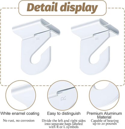 60 Pairs Drop Ceiling Hooks for Classrooms & Offices, Drop Ceilings Hook for Hanging Hook Grid Hangers Ceiling Hooks for Classroom Hangings Plants & Deco Grid Office Stores Wedding