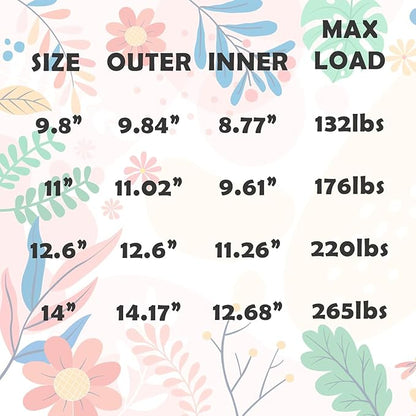 12.6 Inch Wheeled Planter Saucer Tray,Potted Flower Mover Dolly with Casters Round Coaster for Indoor Outdoor, Heavy Duty Plant Caddie with Wheels,Rolling Plant Stand Pot Trolley,