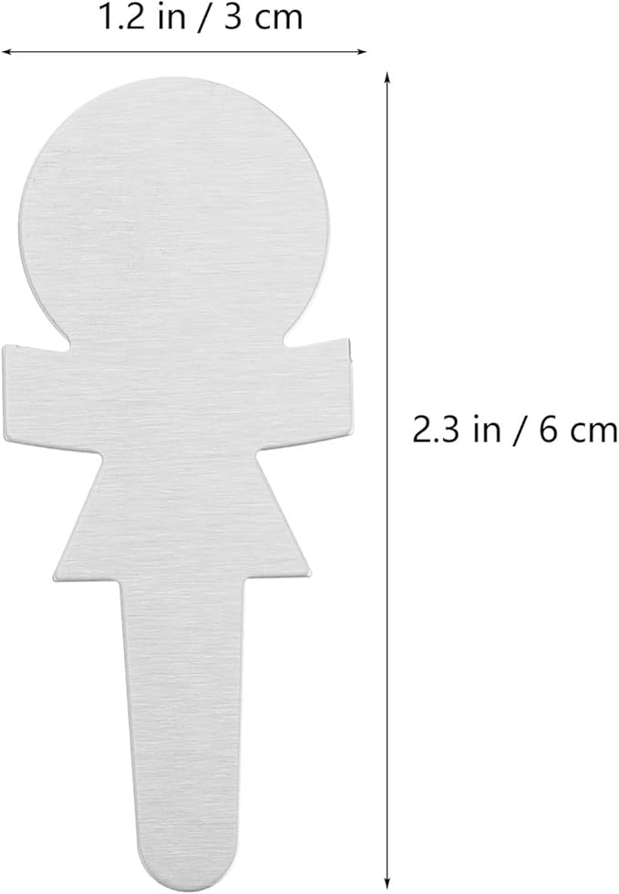 50pcs Metal Plant Label Plants Sticks Tags Gardening Labels Metal Flower Gardening Art Stainless Steel Marking Tags