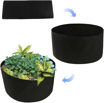 Firlar 2 Pack Raised Garden Bed, Fabric Raised Planting Bed, Breathable Garden Grow Bags Round Planter Box for Herb, Flowers and Vegetables, 46 x 22 inch