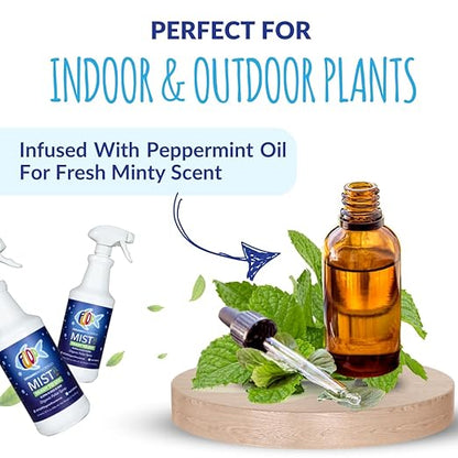 FOOP Mist - Organic Foliar Spray Made from Fish Manure (with Fresh Minty Scent) | Corrects & Prevents Plant Nutrient Deficiencies | Ready to Use, No Mixing Required (32oz)