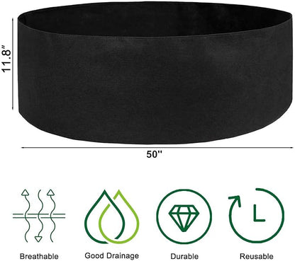 2 Pack 100 Gallon Fabric Raised Garden Planting Beds, Heavy Duty Round Plant Grow Bags Breathable Non-Woven Planting Container for Vegetables Flower Herbs and Plants, Gardening Outdoor