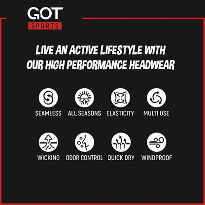 GOT Sports Tube Bandana - Neck Gaiter for Women Men, Face Mask, Neck Wrap, Head Scarf, Curly Hair Sleep Protection