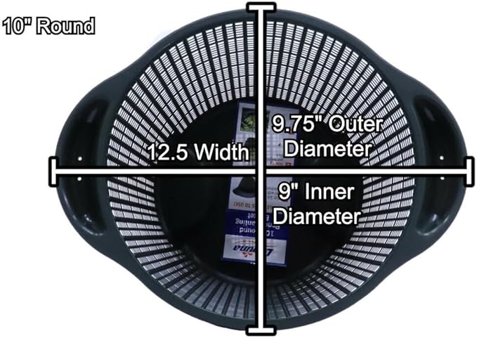 Custom Pro Laguna 10" Round Rigid Mesh Aquatic Plant Pot (3)