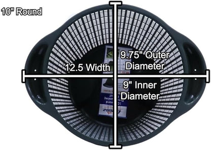 Custom Pro Laguna 10" Round Rigid Mesh Aquatic Plant Pot (3)