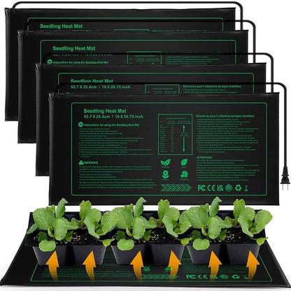 Seedling Heat mat | 4 Pack | Durable Waterproof | Heat Mats for Seed Starting,Seed Germination Heating Mat 10 x 20.75 Inch