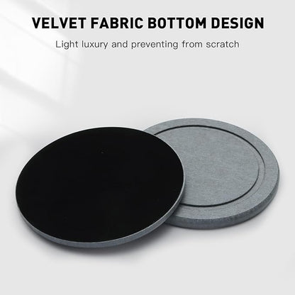 Azhou Diatomaceous Earth Plant Saucers 2-Pack with Velvet Bottom - 12 Inch Water Absorbing Heavy Duty Flower Pot Trays, Moisture Control Indoor Outdoor Catcher for Home, Office, Kitchen